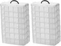 Sooyee 7 Layers Stackable Storage Container, 70 Adjustable Compartments Stackable Storage Container for Kids Toys, Art Crafts, Jewelry, Supplies, Mini Case & Letter Sticker Included,Clear (Pack of 2) by Sooyee