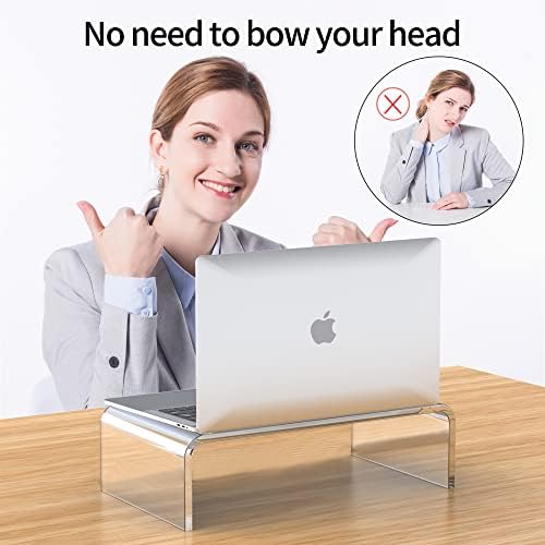 Acrylic Monitor Stand Riser Clear Laptop Stand Riser L16 xW7.5 xH4 - Image 3