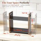 2-Tier Expandable Spice Rack Organizer for Countertop,15.2"-21.5" - Image 2