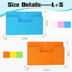 MFTEK Magnetic File Holder 6 Pockets Paper Holder, Hanging File Organizer Horizontal Magnetic Mail Letter Folder Office Supplies Storage for Cabinets, Whiteboard, Refrigerator - Image 2