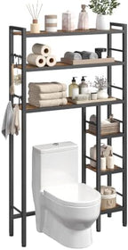 Over The Toilet Storage with Side Rack, 6-Tier Bathroom Organizer Shelf by Yatiney