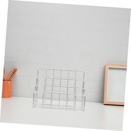 Iron File Holder Desktop Mail Organizer with Slots for Office Desk - Image 5