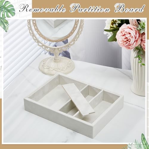 Amylove 4 Pcs Beige Sunglass Organizer Trays 4 Grids Velvet Glasses Holder Jewelry Display Organizer Eyeglasses Storage Box Drawer - Image 4