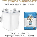 Wildone Flour Storage Containers 5.2L, 4 PCS Food Storage Containers, Gray - Image 3