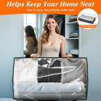 90L Under Bed Storage Containers, Storage Bags, Organizers, 6-Pack, Gray - Image 6