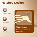 Velvet Shirt Hangers 50 Pack, No Shoulder Bumps for Clothes (Ivory) - Image 6