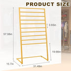 Hijab Organizer, 10 Tier Metal Scarf Holder Organizer, Freestanding Scarf Shawl Display Stand Belt Holder for Boutique Display, Retail Store, Bedroom, Clothing Store - Image 3