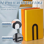 Chunful 12 Pcs Black Metal BookEnds Shelves, 5.5 x 3.75 x 2.25 in - Image 3