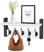 Sorbus Coat Rack Wall Mount with Shelf (White, 16 Inch) by Sorbus