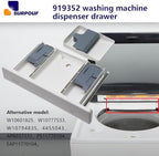 W10919352 Washing Machine Dispenser Drawer Replacement Compatible with Whirlpool Maytag 4455043 AP6037331 PS11770104 W10777533 W10794835 - Image 3