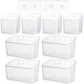 SiliFine 8 Pcs Cabinet Door Organizer Bin Wall Mount Organizer,3.54'',Clear by SiliFine