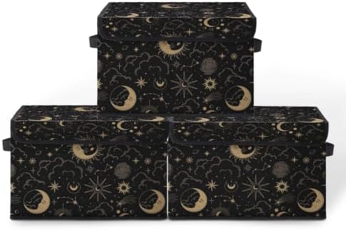 Fabric Storage Bins with Lids,Under Bed Storage Containers 3Pack by BestSellers