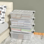 25 Quart Clear Under Bed Storage Container with Wheels, 4 Packs - Image 5