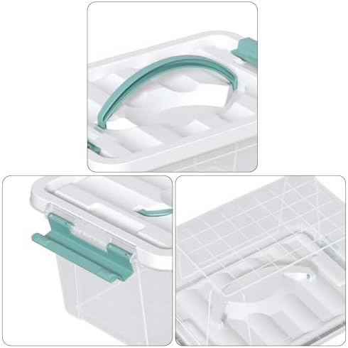 Zopnny 7-Quart Storage Bins with Lids, Stackable Plastic Totes, 6-Pack - Image 3