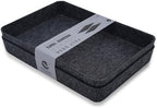 Welaxy 2pc Office desk drawer organizer tray documents Storage bin Charcoal by Welaxy