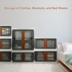 Wardrobe, Closet, Collapsible Storage Cabinet, Useful Box with Large Capacity, 37.5 Gal (142 L), Stackable, Easy Storage of Clothing, Installation Free - Image 4