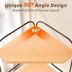 2 Pack Corner Bathroom Counter Organizer, 3-Tier Wood Countertop Organizer - Image 4