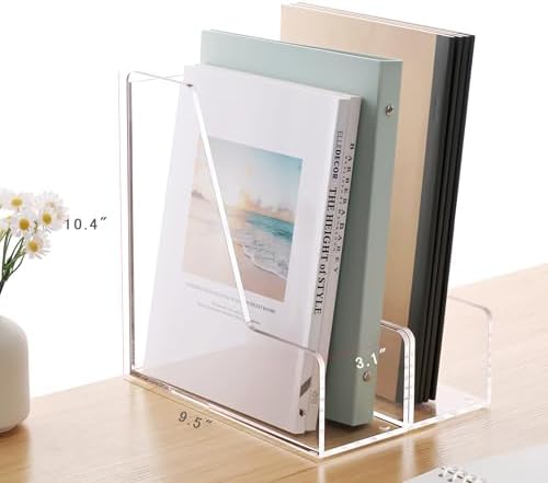 YUXUN Acrylic Magazine File Holders - Clear Desk Organizers - Image 2