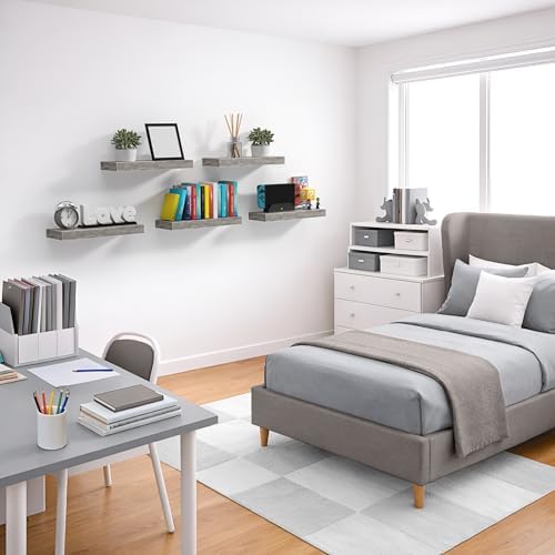 Sorbus 16 Inch Floating Shelves for Wall (2 Pack, Grey) - Image 6