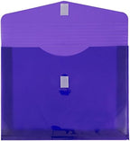 JAM PAPER Plastic Expansion Envelopes with Hook & Loop Closure - Letter Booklet - 9 3/4 x 13 with 2 Inch Expansion - Purple - 12/Pack - Image 2