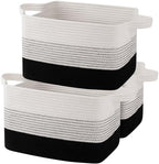 OIAHOMY Cotton Rope Storage Baskets for Organizing Gradient Dark 3-Pack by MasterofSpaceOptimization