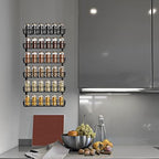 SWOMMOLY Wall Mount Spice Rack Organizer, 12-Tier Adjustable Dual-Use Shelf - Image 4