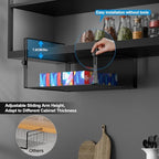 AmonHouseware 2Pack Under Shelf Basket,Adjustable Hanging Holder,Black - Image 2