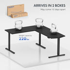 FLEXISPOT 71 x 63 Reversible L-Shaped Corner Standing Desk with Drawers - Image 6