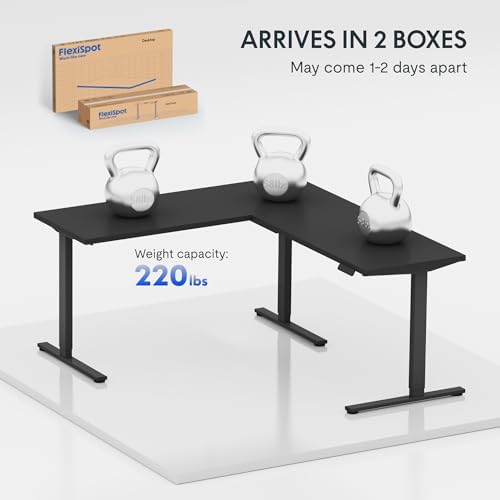 FLEXISPOT 71 x 63 Reversible L-Shaped Corner Standing Desk with Drawers - Image 6