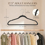 SMARTOR Plastic Hangers 50 Pack, Heavy Duty Plastic Hangers for Clothes - Image 5