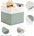 FinishingBo 13x13x13 Storage Cube Bins 4 Pack, Cube Shelf Baskets - Image 4