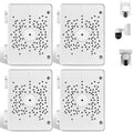 OOSSXX (Universal PTZ Camera Junction Box) Security Camera Bracket Outdoor, Plastic Waterproof Mount Bracket Hide Cable Junction Box, Only Compatible with PTZ Cameras (4 Packs) by OOSSXX