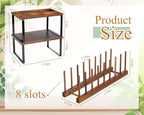 4 Pcs Kitchen Organizer Accessories Set for Cabinet, Deep, 11.8 x 7.9'' - Image 2
