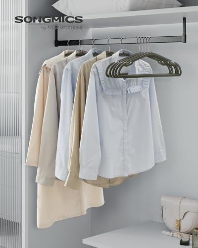 SONGMICS Velvet Hangers 50 Pack, Non-Slip Clothes Hangers, 17 x 8.3 Inches - Image 2