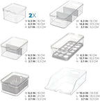 iDesign Crisp 7-Piece Recycled Plastic Refrigerator Organizer Bin Set - Image 3