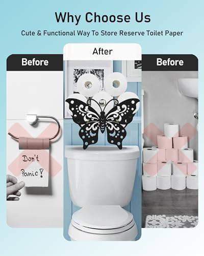 Butterfly Toilet Paper Holder Stand, Funny Decor Toilet Paper Storage - Image 4