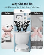 Butterfly Toilet Paper Holder Stand, Funny Decor Toilet Paper Storage - Image 4