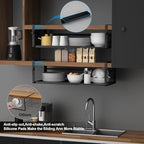 AmonHouseware 2Pack Expandable Under Shelf Storage Basket Organizer,Black - Image 6