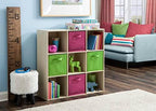 ClosetMaid Cubeicals 9 Cube Storage Shelf Organizer Bookshelf, Square Shape, Easy Assembly - Birch Wood Finish - Image 2