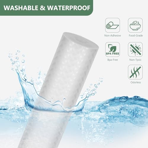 Shelf Liners, Non-Adhesive Drawer Liner, Waterproof & Oil-Proof Kitchen Cabinet Cupboard Liner Plastic EVA Material BPA Free Fridge Liner Mats Paper Protector for Shelves (Clear/24in x 240in) - Image 2