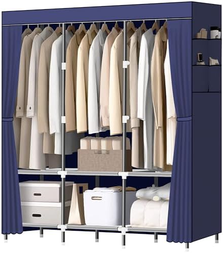 LOKEME Wardrobe Closet,Steel Pipe Diameter 19mm,Portable Closet for Bedroom by LOKEME-USDirect