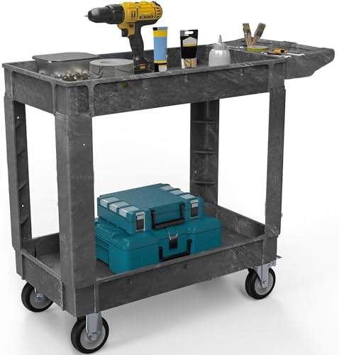 DWVO 40 x 17 in Heavy Duty Rolling Utility Cart on Wheels, Grey by DWVO