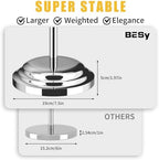 BESy Toilet Paper Holder Floor Stand, Bathroom Freestanding Chrome - Image 6