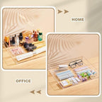 Briwooody Clear Acrylic Deep Drawer Organizer Tray, 6 Compartments - Image 6