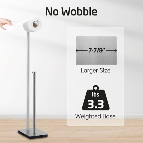 KES Freestanding Toilet Paper Holder Stand with Reserve - Image 4