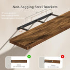 QEEIG Extra Long Floating Shelves for Wall (Brown, Set of 2, 47.2") - Image 4