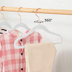 50 Pack Velvet Baby Clothes Hangers, White, Non-Slip, Space-Saving - Image 4