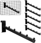 6Pack 12" Gridwall Waterfall Hooks 5 Balls, Gridwall Accessories by ALISWAT