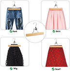 Nature Smile Wooden Pants Skirt Hangers, Smooth Finish Solid Wood Non Slip Jeans Slack Clamp Hangers Hair Extension Hangers(20Pcs Natural)… - Image 5