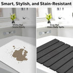 Large Stone Dish Drying Mats for Kitchen Counter, Fast Drying Collapsible Drying Mat, Eco-Friendly Absorbent Diatomaceous Earth Mats for Dishes Cups, Match Any Countertop (Dark Gray 24"×16" & 8"x4") - Image 5